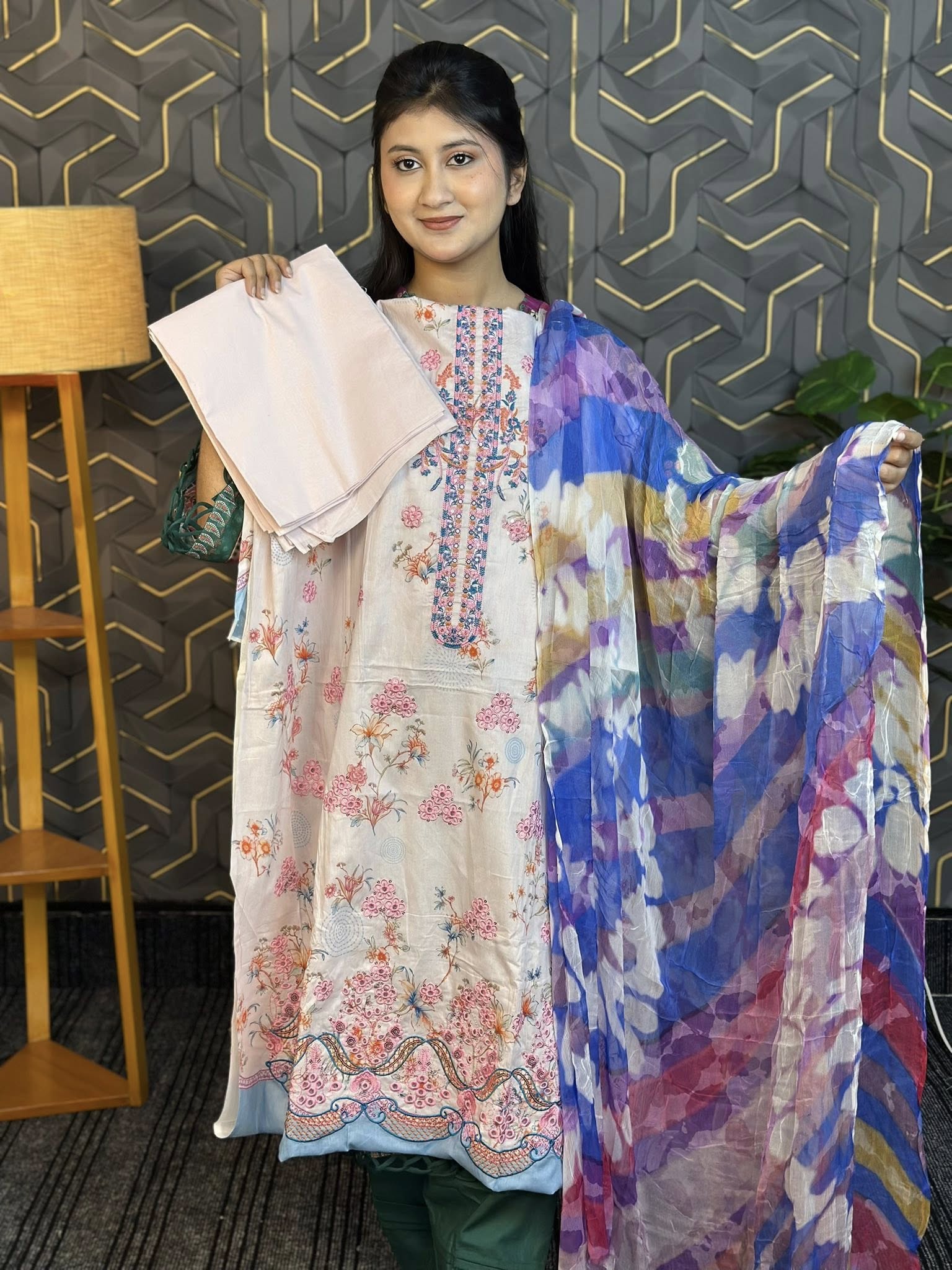 Pakistani Inspired Cotton 3 Piece  CP-940202