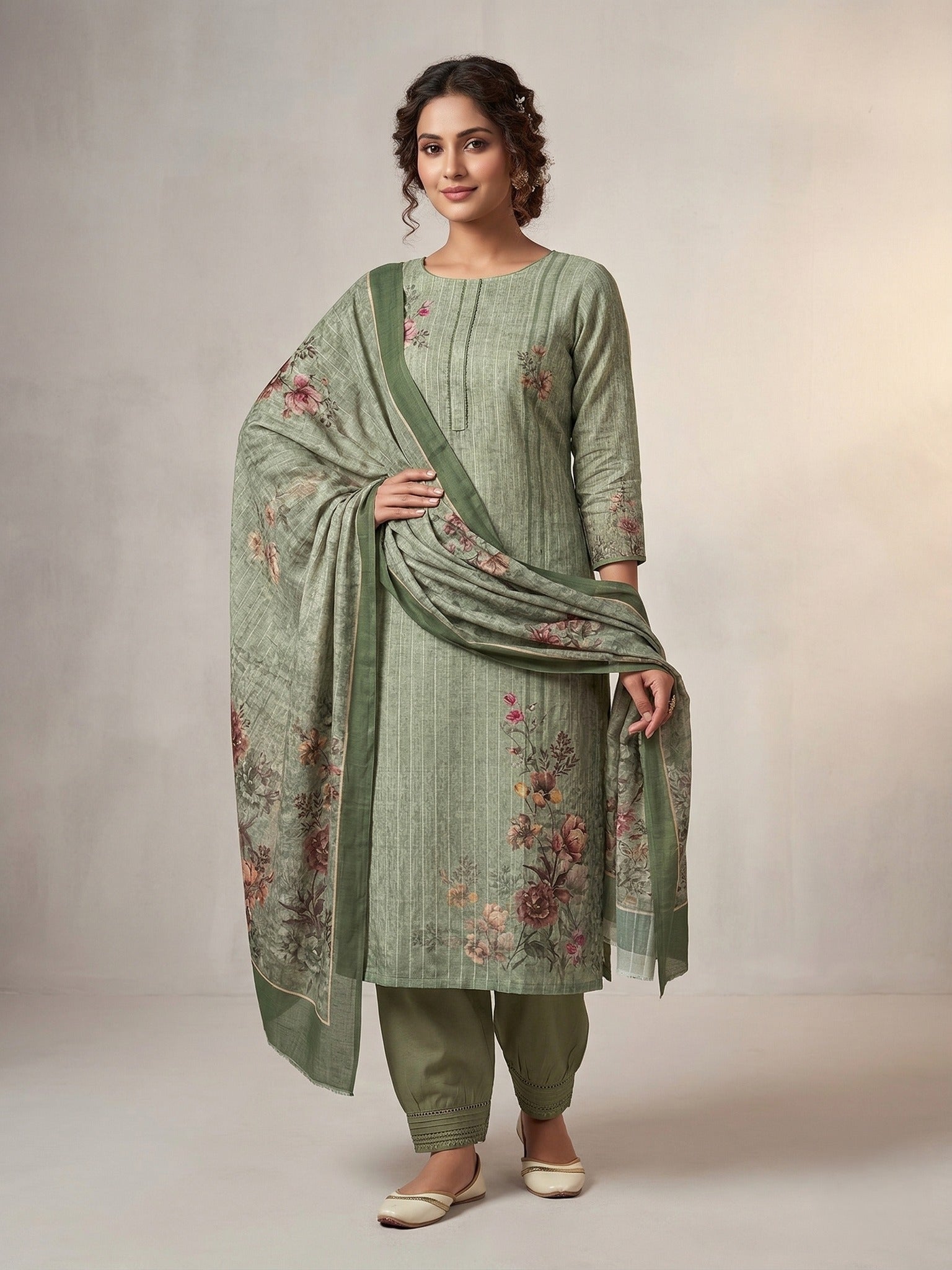 Indian Boutique Cotton Unstitched 3 Piece  SF-340201