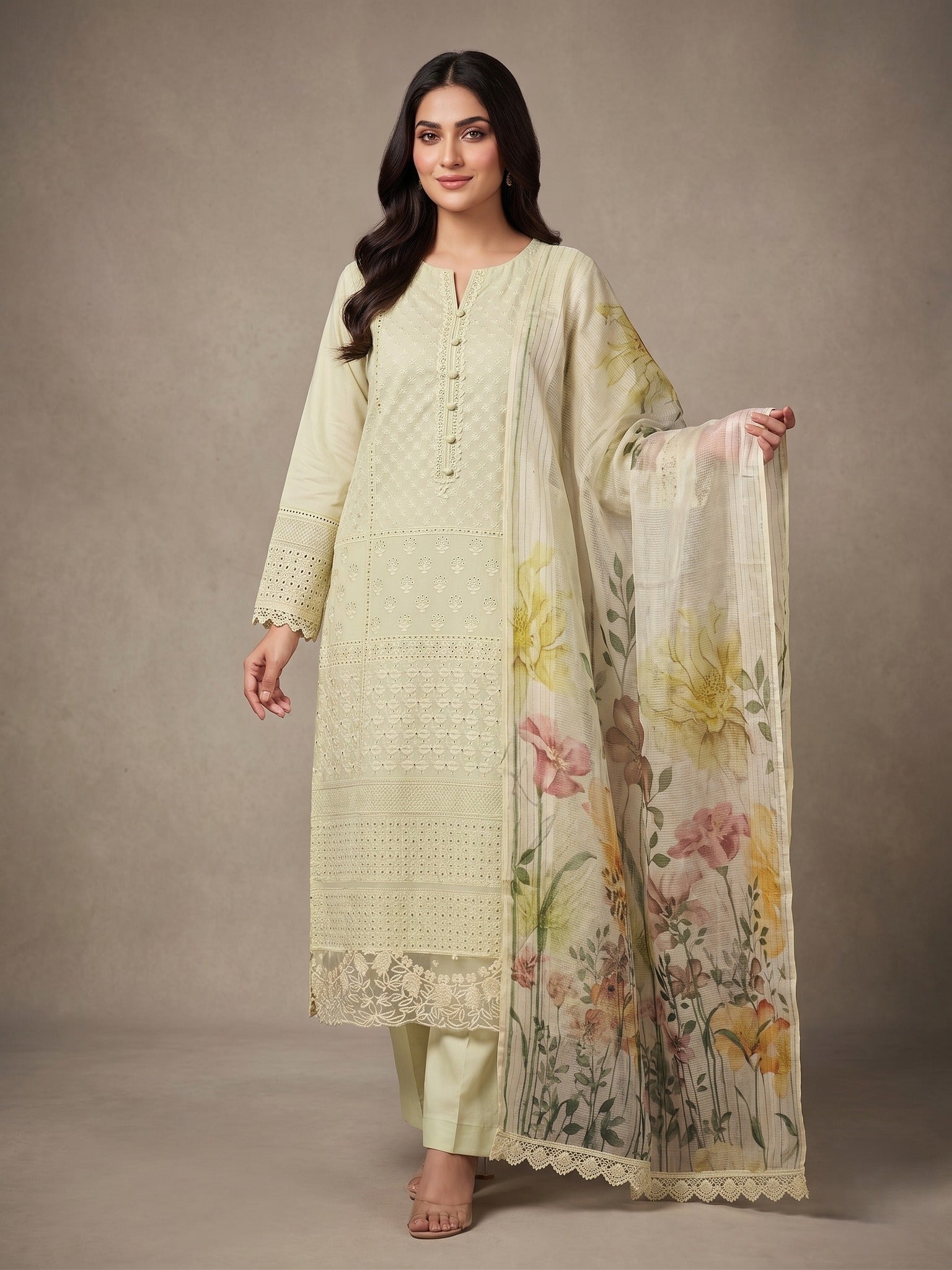 Indian Boutique Cotton Unstitched 3 Piece  SF-420303