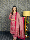 Kalamkari Unstitched Cotton 3 Piece  TC-821102