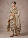 Kalamkari Unstitched Cotton 3 Piece  NB-521203