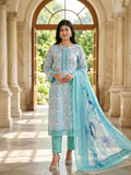 Pakistani Inspired Noor Cotton Unstitched 3 Piece SF-660209