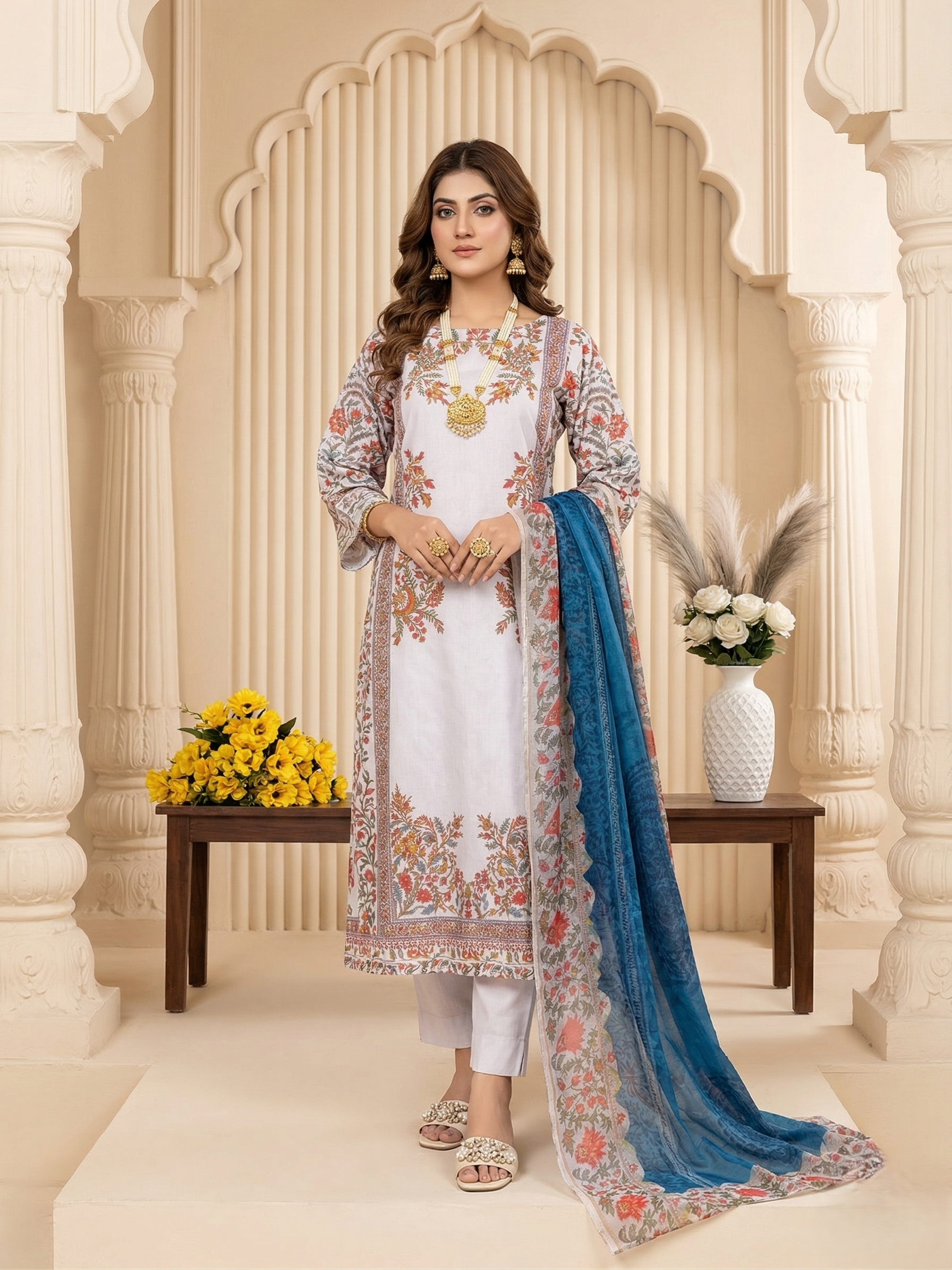 Premium Coco Print Unstitched 3 Piece PM-260213