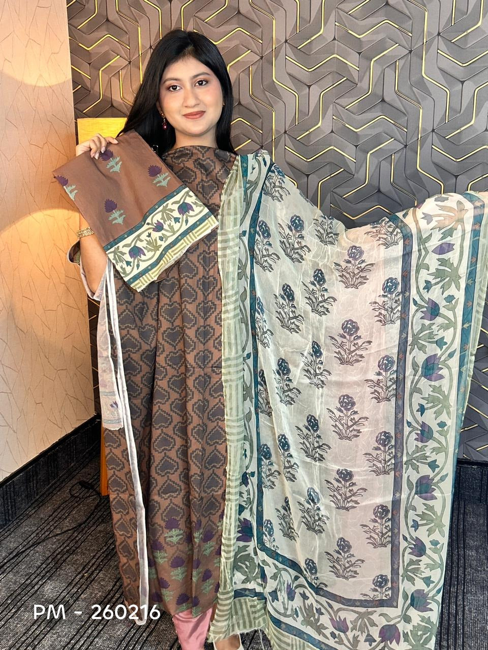 Premium Coco Print Unstitched 3 Piece PM-260216