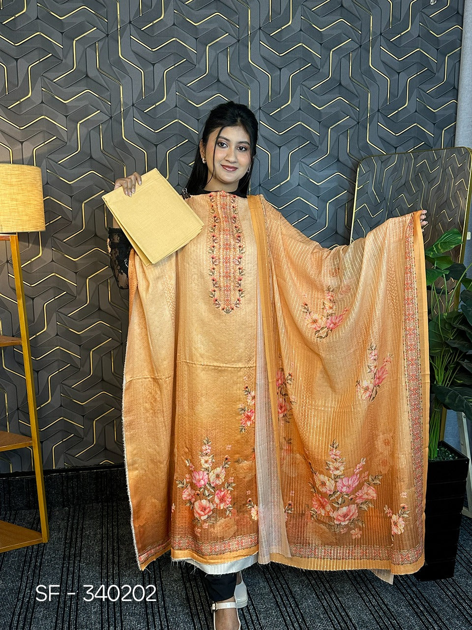 Indian Boutique Cotton 3 Piece  SF-340202